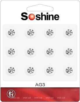 Фото Soshine AG3/LR41/392/SR41/192 12 шт
