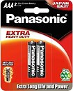 Фото Panasonic Extra Heavy Duty Zinc Carbon AAA 2 шт (R03PT/2B)