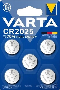 Фото Varta CR2025 5 шт