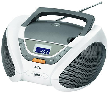 Portable radio with CD player green// white