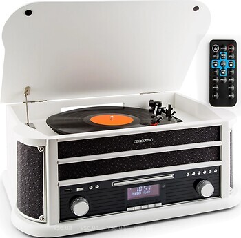 Фото Auna Belle Epoque 1908 DAB Retro Stereo System White Wood (10030660)