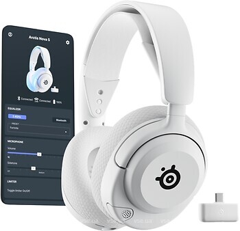 Фото SteelSeries Arctis Nova 5P Wireless White (61674)