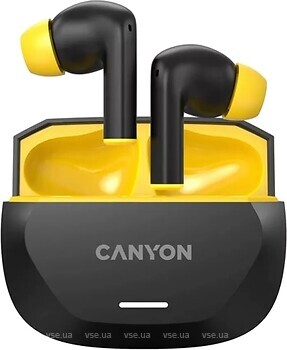 Фото Canyon Hexagon 7 TWS ANC ENC Black/Yellow (CNS-TWS7BY)
