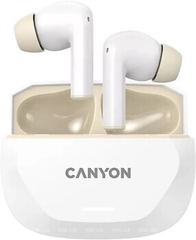 Фото Canyon Hexagon 7 TWS ANC ENC White/Beige (CNS-TWS7WB)