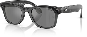Фото Ray-Ban Meta Wayfarer Transparent Black/Grey mirror