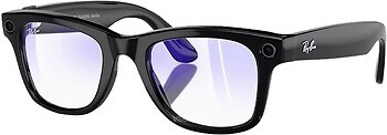Фото Ray-Ban Meta Wayfarer Shiny Black/Clear with Blue-Violet Light Filter