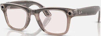 Фото Ray-Ban Meta Wayfarer Warm Stone/Clear Watermelon Red