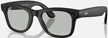 Фото Ray-Ban Meta Wayfarer Matte Black/Clear Graphite Green Transitions