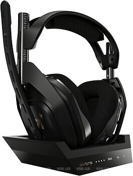 Фото Logitech Astro A50 Wireless + Base Station Xbox One/PC Black/Gold (939-001682)