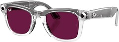 Фото Ray-Ban Meta Wayfarer Gen 2 Limited Edition Standard Matte Transparent/Ruby Transitions