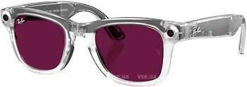 Фото Ray-Ban Meta Wayfarer Gen 2 Limited Edition Standard Matte Transparent/Ruby Transitions