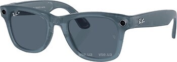Фото Ray-Ban Meta Wayfarer Matte Jeans Transparent/Dusty Blue