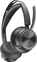 Фото Poly Voyager Focus 2 Stereo USB-C + USB-C/A Adapter + Charging Stand Black (9T9J5AA)