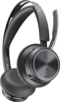 Фото Poly Voyager Focus 2 Stereo USB-C + USB-C/A Adapter + Charging Stand Black (9T9J5AA)