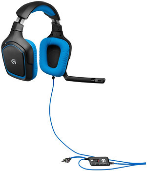 Фото Logitech G430 Surround Sound Gaming Headset Black/Blue (981-000537)