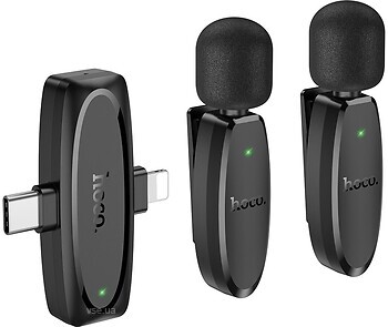 Фото Hoco L15 Dual-mic Lightning/Type-C Black
