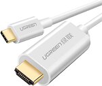 Фото Ugreen MM121 USB Type-C - HDMI 1.5m White (30841)