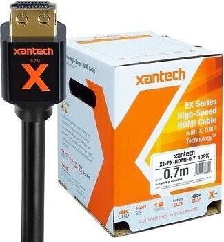 Фото Xantech HDMI - HDMI 0.7m Black (XT-EX-HDMI-0.7)