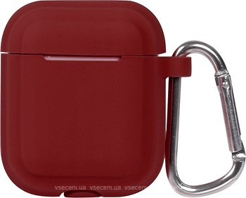 Фото Toto AirPods Plain Cover With Stripe Style Case Wine Red