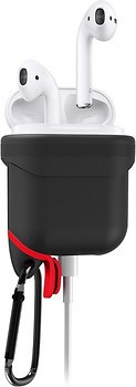 Фото C-Ku Waterproof Silicone Case for Apple AirPods with Carbine Black