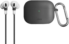 Фото Uniq Vencer Silicone Hang Case for Apple AirPods Pro Charcoal