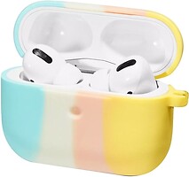Фото Epik AirPods 3 Silicone Case Colorfull Blue/Yellow