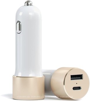 Фото Satechi Car Charger with Type C Gold (ST-TCUCCG)