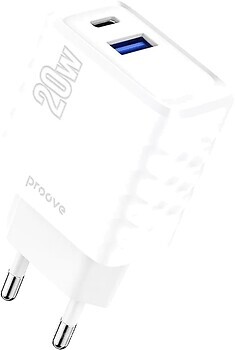 Фото Proove Speed Surge 20W USB + Type-C White (WCSS20120002)