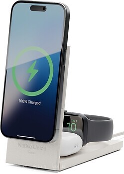 Фото Native Union Rise 3-in-1 Magnetic Wireless Charger Sandstone (RS-3IN1-SAN-INT)