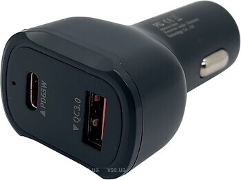 Фото XON MaxCharge Type-C 65W 1 x PD65 + QC3.0 Black (CM1A1C65WB 3494)