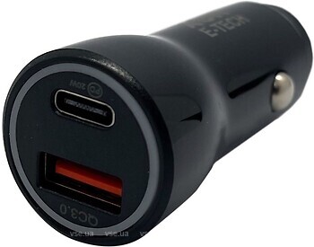 Фото XON UniLink Type-C 38W Type-C PD20 + QC3.0 Black (CU1A1C38WB 3456)