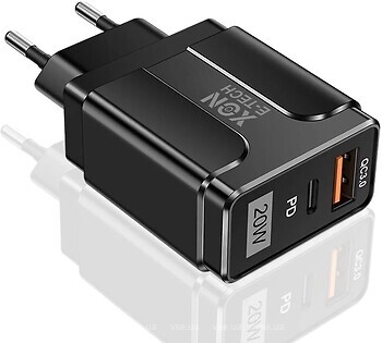 Фото XON PowerCharge 20W PD20 USB Type-C Black (PCWA020020A1C1B 6136)