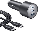 Фото Anker USB-C Fast Car 3-Port Charger 167.5W USB Type-C Cable (B27370A1)