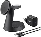Фото Anker MagGo 3-in-1 Magsafe Charging Station Qi2 Black (B25M4G11)
