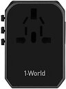 Фото Momax 1-World AC Travel Adapter Type-C + 4 USB Black (UA5D)