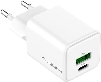Фото GoGEN ACHPDQ230 1x USB-C PD 30W + 1x USB-A 18W (GOGACHPDQ230W01)