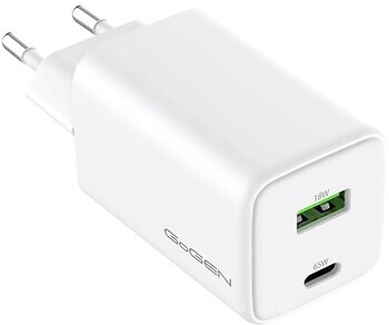 Фото GoGEN ACHPDQ265 1x USB-C PD 65W + 1x USB-A 18W (GOGACHPDQ265W01)