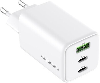 Фото GoGEN ACHPDQ365 2x USB-C PD 65W + 20W 1x USB-A 18W (GOGACHPDQ365W01)