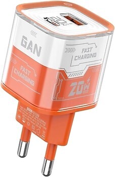 Фото Amaya E200D PD20W+QC3.0 1USB-A/1C Orange (84574)