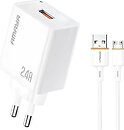 Фото Amaya E79D 2.4A 1USB-A Micro-USB Cable White (84577)