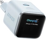 Фото Anker Nano Charger Smart Display 45W Blue (A121DG31)