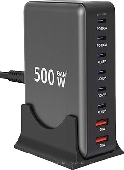Фото iLepo 500W 2USB + 6Type-C Black (19339)