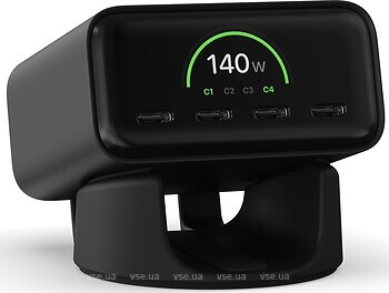 Фото Satechi ChargeView 140W Desktop Charger Black (ST-C4CV140C-EU)