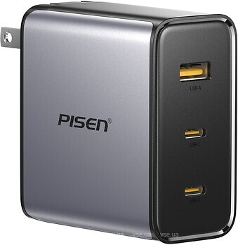 Фото Pisen BOLT Pro 100W 3-Port GaN Fast Charger Set (EU) (TP-C67)