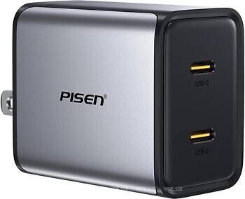 Фото Pisen BOLT Utility 45W 2-Port GaN Fast Charger (EU) TP-C65