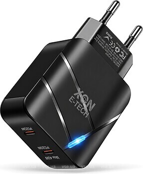 Фото XON PowerCharge 40W PD20 USB Type-C Black (PCWC040020A0C2B 6099)