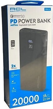 Фото ACL Powerbank 20000 mAh Black (PW-12)