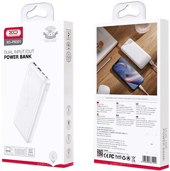 Фото XO PB301 10000 mAh White