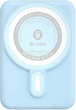 Фото Blueo Magnetic Wireless Power Bank 10000 mAh Blue