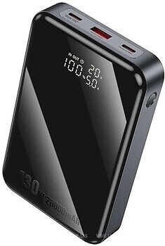 Фото Hoco Q30A 130W 20000 mAh Metal Gray